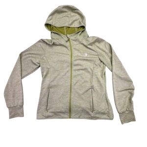 Athletic‎ Works Jacket Women's Medium Zip Up Heathered Green Thumbholes Pockets